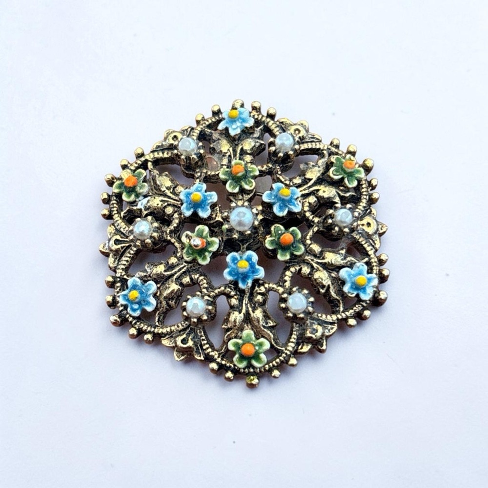 Arthur Pepper Vintage Signed Brooch with Pearls